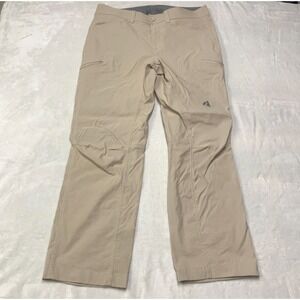 Eddie Bauer First Ascent Guide Pro Pants Men (Fits 35x29) Beige Tan Nylon Hiking